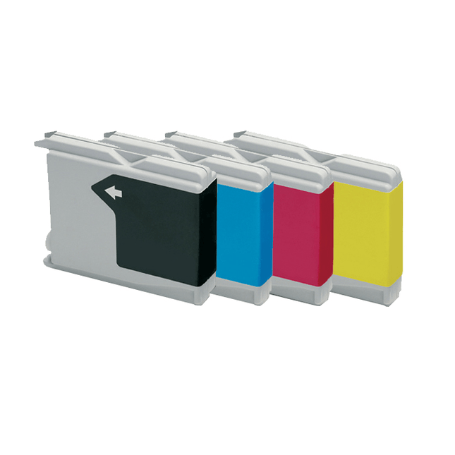 Pack de cartouches d'encre compatibles Brother LC-1000 (noir + 3 couleurs)