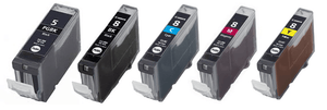 Cartouches multipack marque propre Canon PGI-5 + CLI-8 (2 x noir + 3 couleurs)