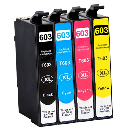 Pack multipack Epson 603XL de marque propre (noir + 3 couleurs)