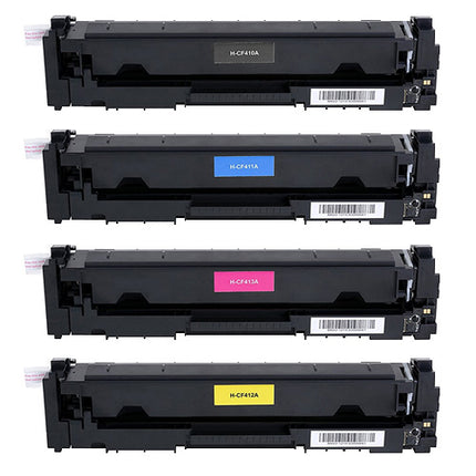 Pack multiple HP 410A (CF410A-CF413A) marque propre (noir + 3 couleurs)