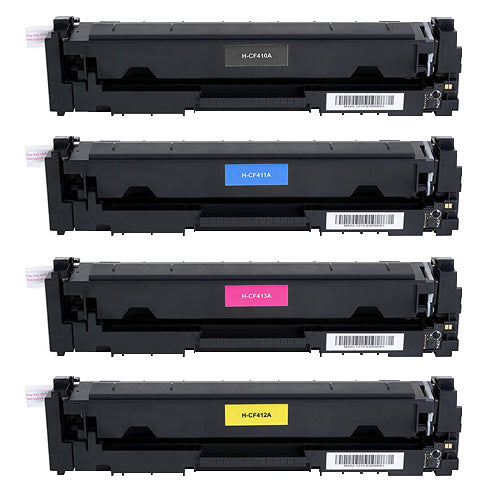 Pack multiple HP 410A (CF410A-CF413A) marque propre (noir + 3 couleurs)