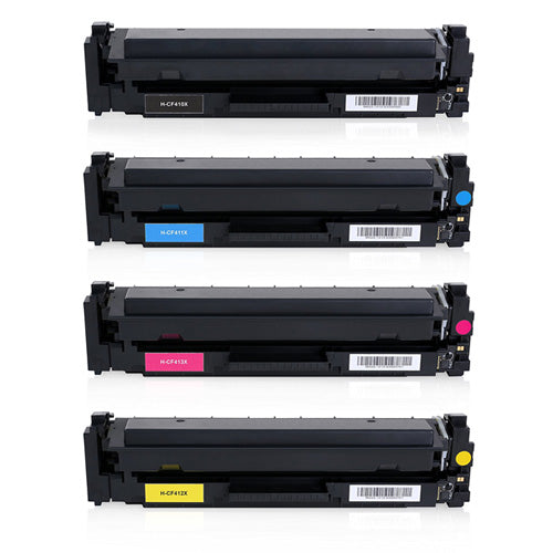 Pack multiple HP 410X (CF410X-CF413X) de marque propre (noir + 3 couleurs)