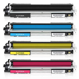 Pack multiple HP 130A (CF350A-CF353A) de marque distributeur (noir + 3 couleurs)