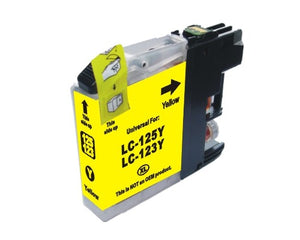 Cartouche d'encre jaune compatible Brother LC-123