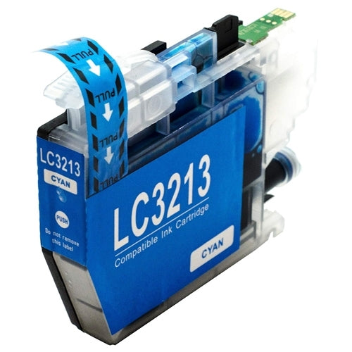 Cartouche d'encre cyan compatible Brother LC-3213