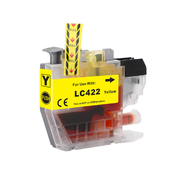 Cartouche d'encre jaune compatible Brother LC-422