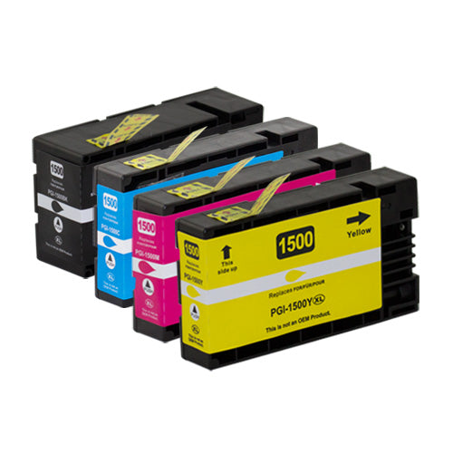 Cartouches multipack compatibles Canon PGI-1500 (noir + 3 couleurs)