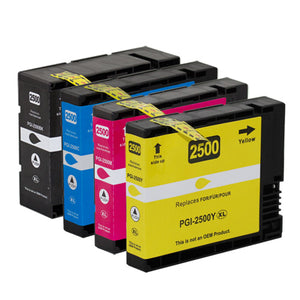 Cartouches multipack compatibles Canon PGI-2500 (noir + 3 couleurs)