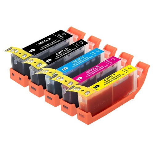 Pack de cartouches compatibles Canon PGI-550 + CLI-551 (2 x noir + 3 couleurs)