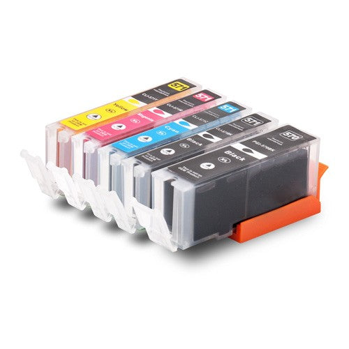 Cartouches multipack marque propre Canon PGI-570 + CLI-571 (2 x noir + 3 couleurs)