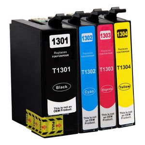 Pack multiple compatible Epson T1305 (noir + 3 couleurs)