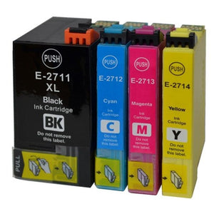 Pack multipack de cartouches d'encre compatibles Epson 27XL (T2715) (noir + 3 couleurs)