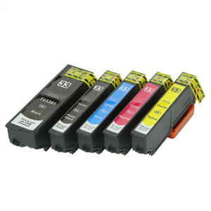 Pack multipack de cartouches d'encre Epson 33XL (T3357) de marque propre (2 x noir + 3 couleurs)
