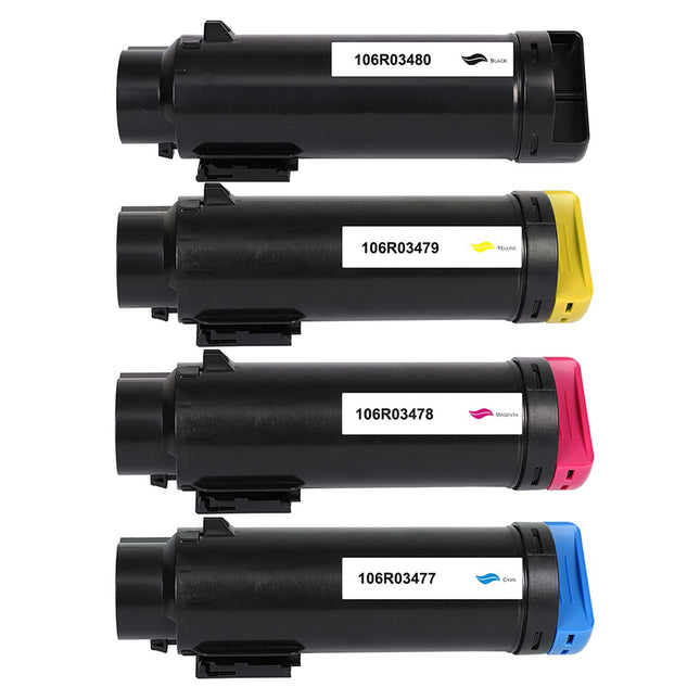 Pack multiple Xerox 106R03480 - 106R03477 de marque distributeur (noir + 3 couleurs)